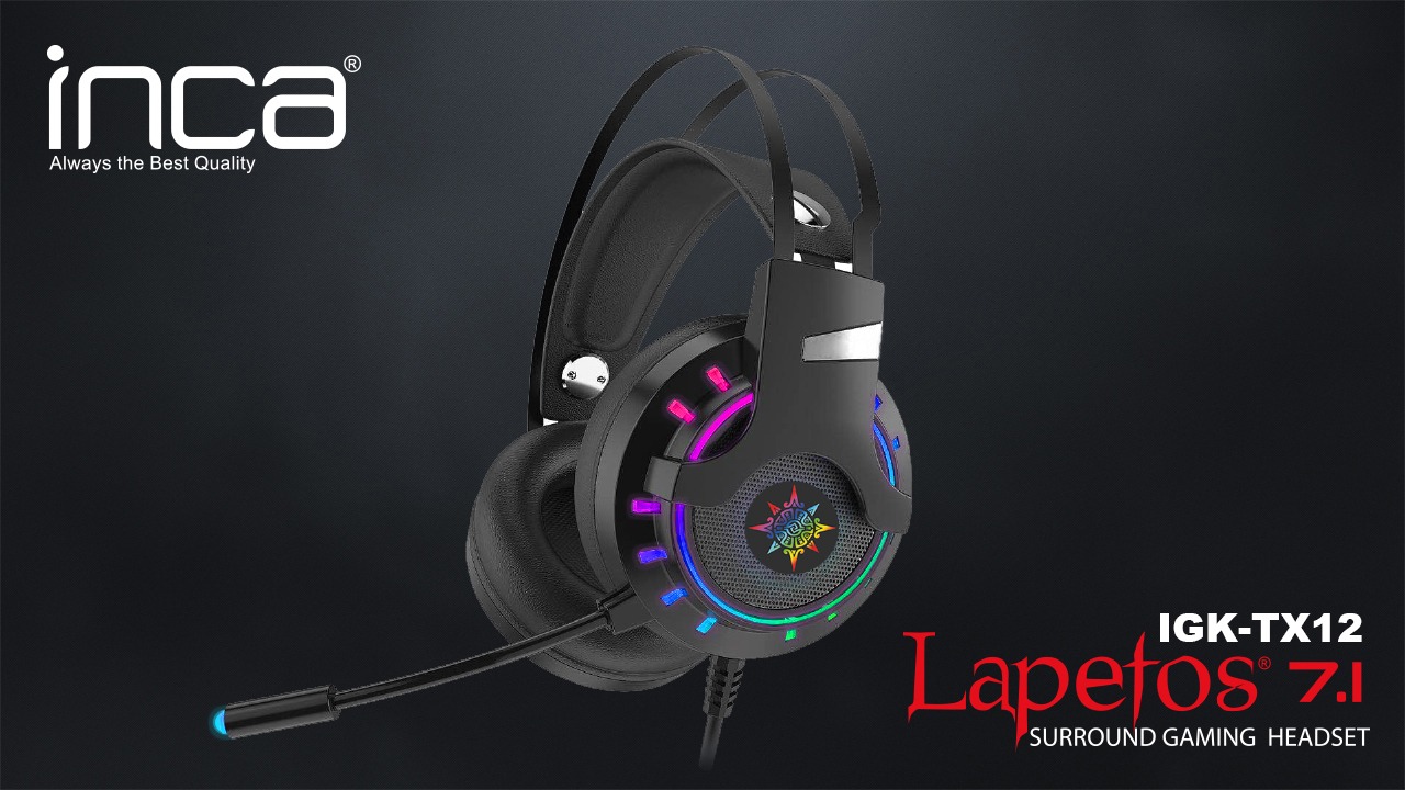 inca lapestos igk tx12 7 1 rgb titresimli surround headset gaming kulak