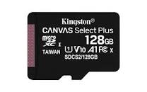 KINGSTON Canvas Select Plus 128GB U1,V10,Class 10,FHD 100MB/s,100MB/s microSDXC UHS-I HAFIZA KARTI+ADAPTÖRLÜ