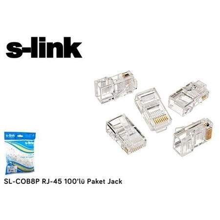 S-link SL-COB8P RJ-45 100 Lü Paket Jack RJ45 SOKET