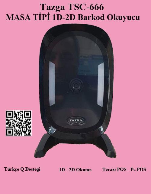 Tazga Tsc 666 2d Masa Tipi Barkod Okuyucu Tekmarshop Com
